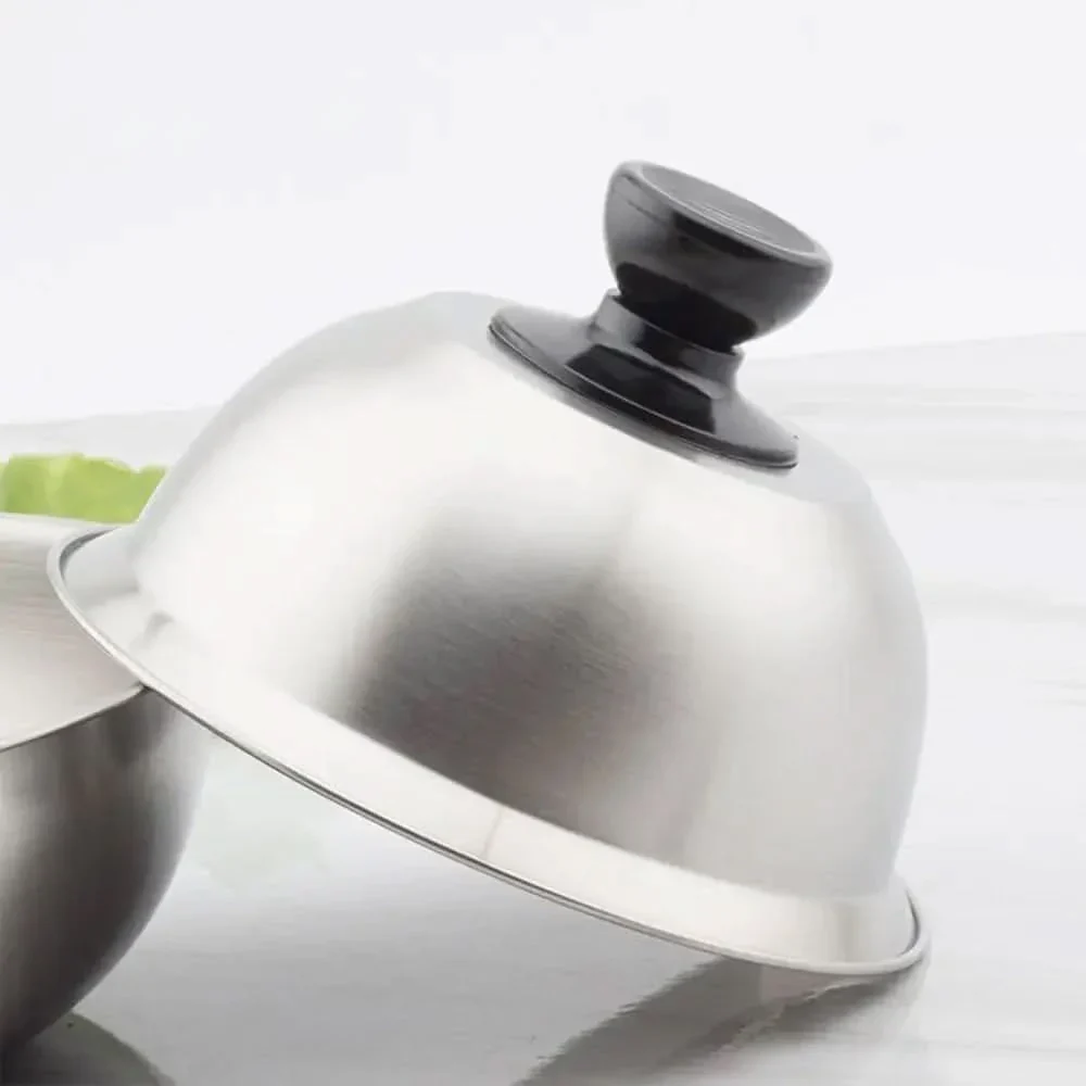 PanShield – stainless steel lid for even cooking & melting