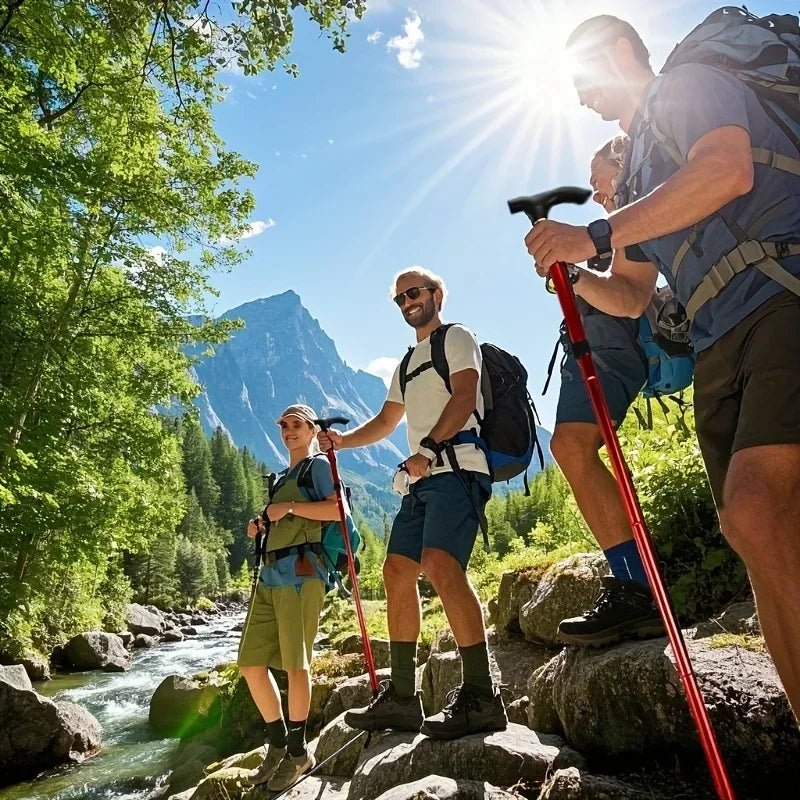 PATHGRIP – Adjustable Aluminum Trekking Poles for Secure Grip and Stable Stance - Image 2