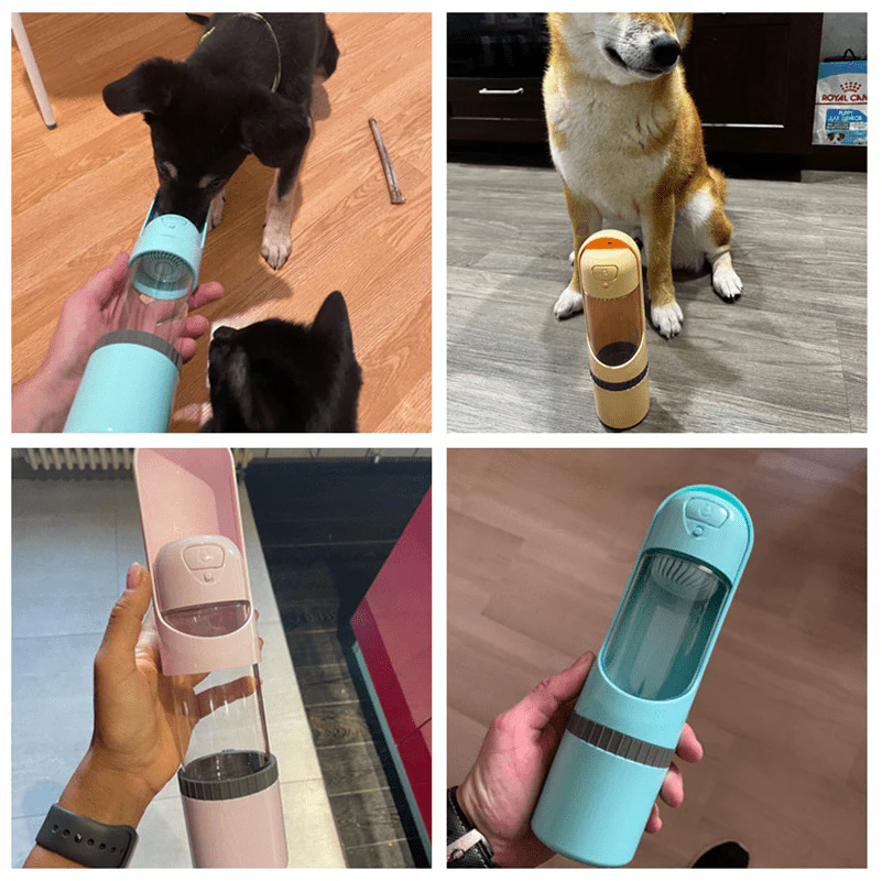 Pawbuddy Travel Bottle - 2-in-1 dog bottle with food & water bowl - Image 4