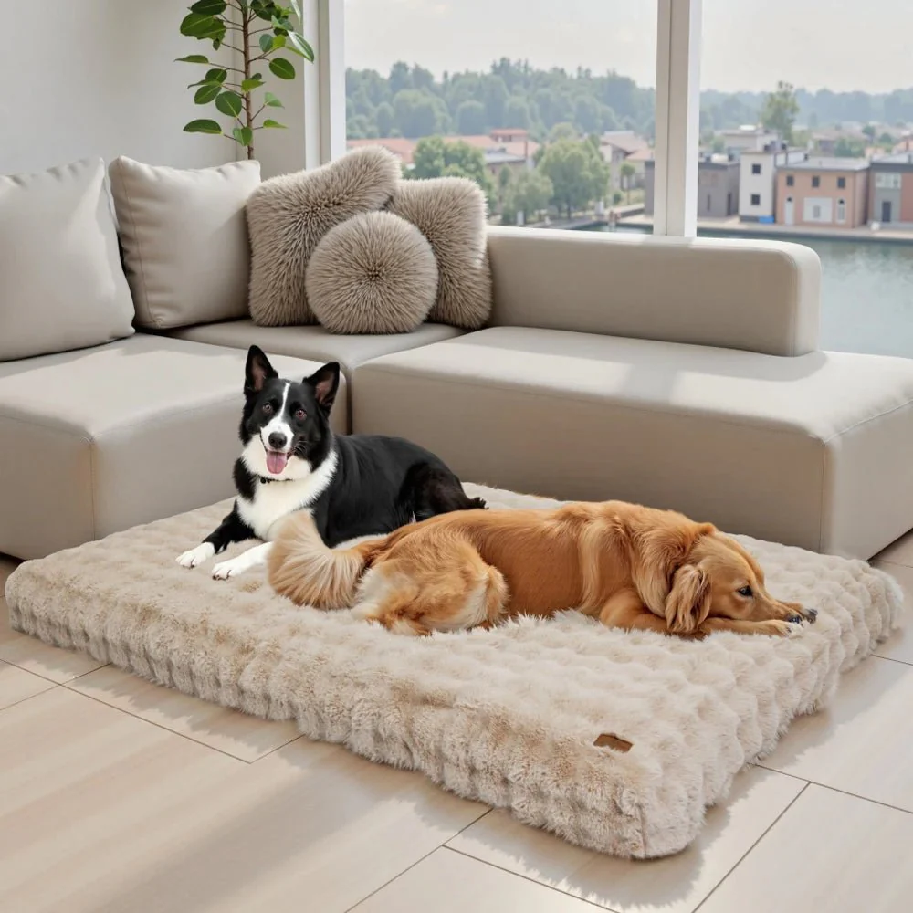 PAWLYTE – Thick plush bed with water-repellent cover - Image 2