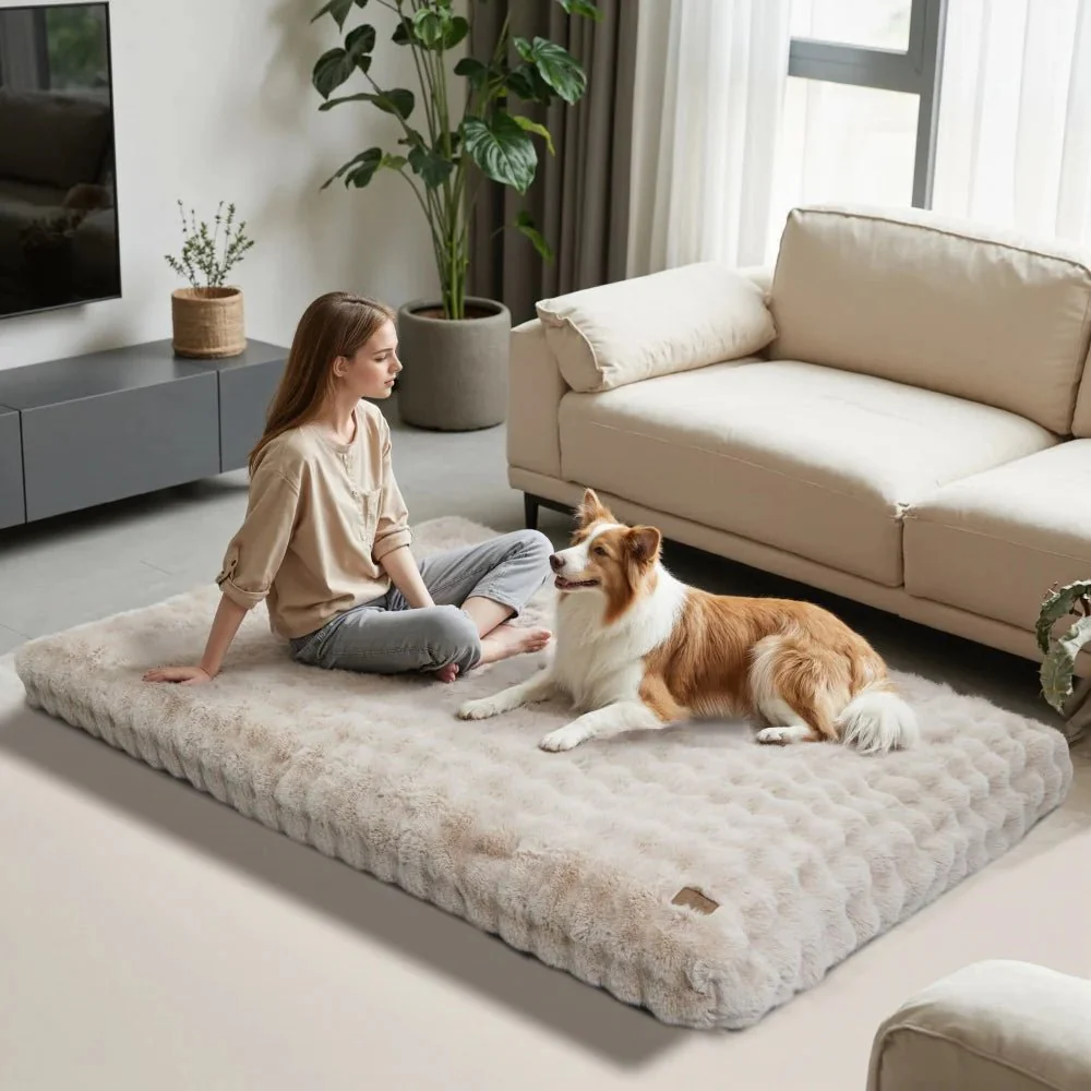 PAWLYTE – Thick plush bed with water-repellent cover - Image 3