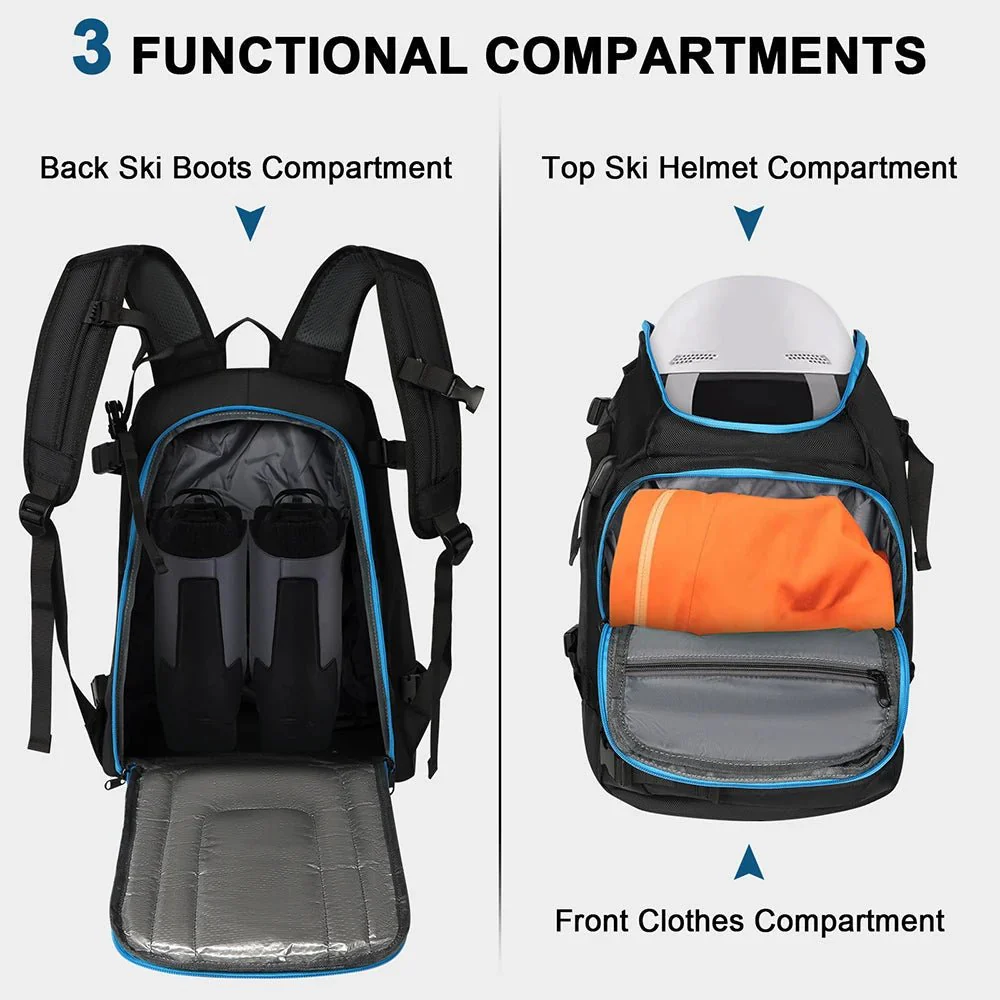 PEAKCARRY – Waterproof 50-liter ski boot backpack for equipment & accessories - Image 4