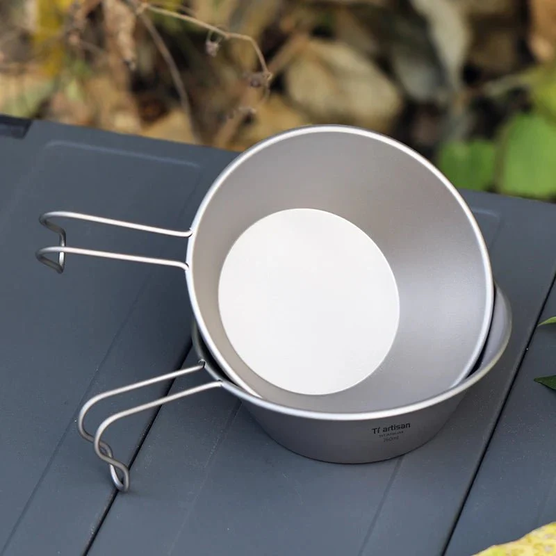 PEAKCUP – 260 ml ultralight titanium camping bowl with fixed handle - Image 6
