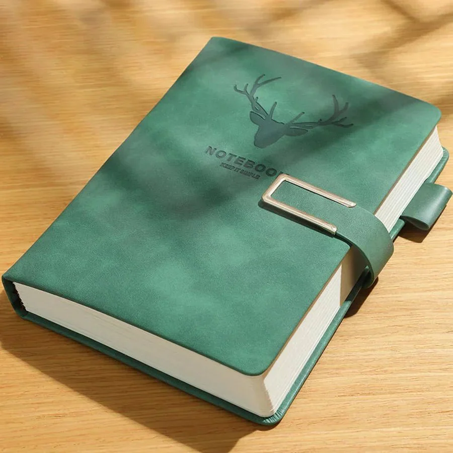 PENVOIR – A5 leather notebook with 200 pages, personalized cover & integrated bookmark - Image 11