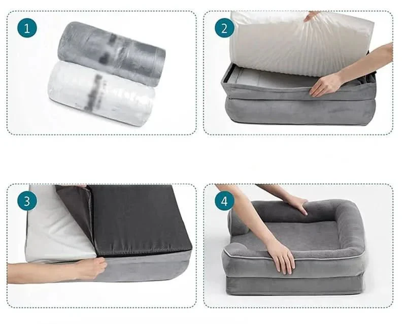 PETIQUE COMFORTBED – Orthopedic Dog Bed with Removable Velvet Cover - Image 2