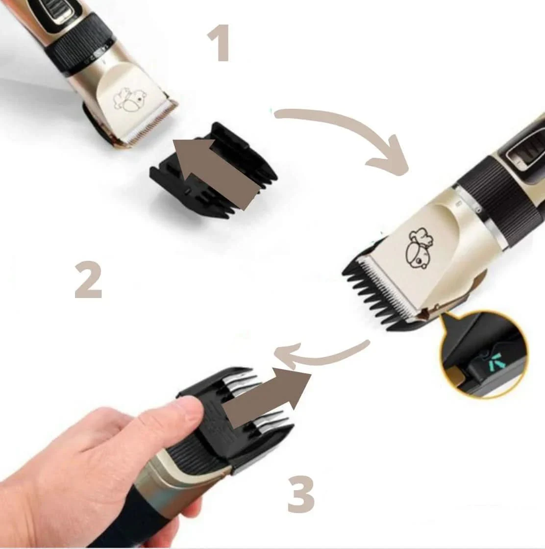 PETTS GROOMER - Professional dog trimmer with brush for all coat types - Image 7