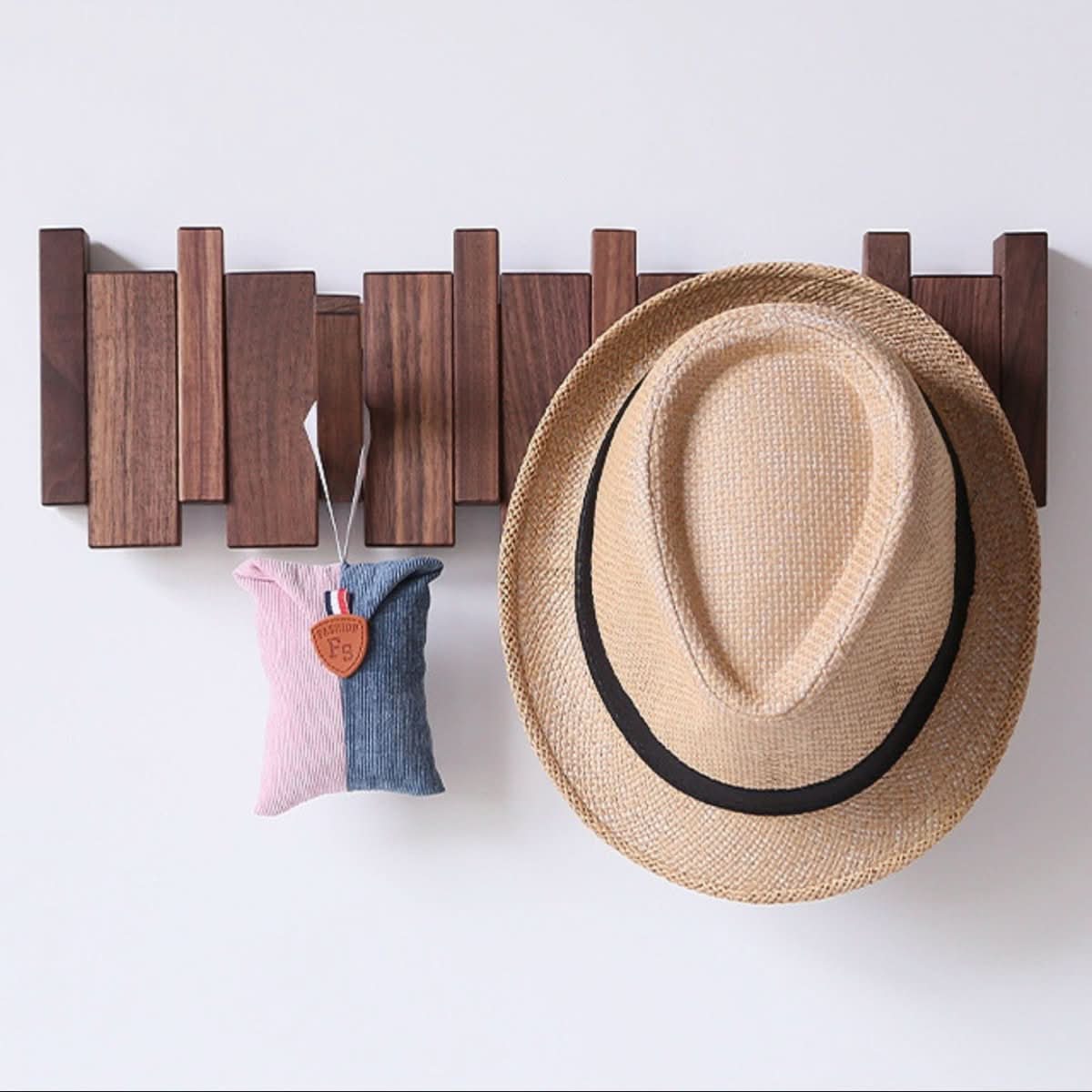 PIANOHANG Wall Rack - Handmade wooden wall coat rack in piano design with folding hooks - Image 4