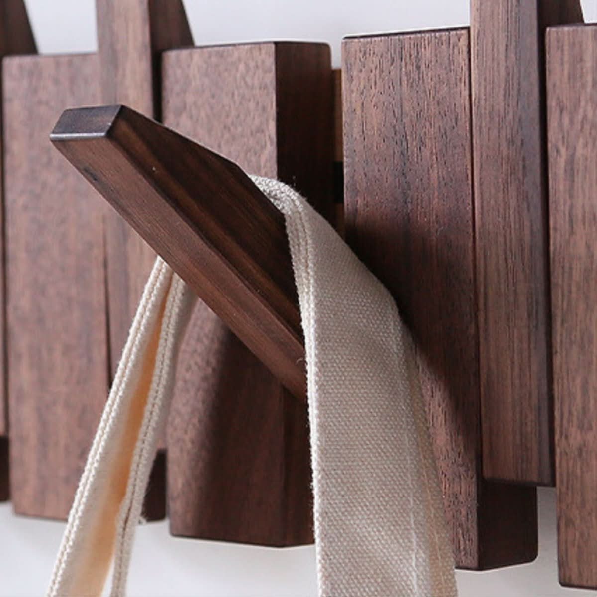PIANOHANG Wall Rack - Handmade wooden wall coat rack in piano design with folding hooks - Image 7