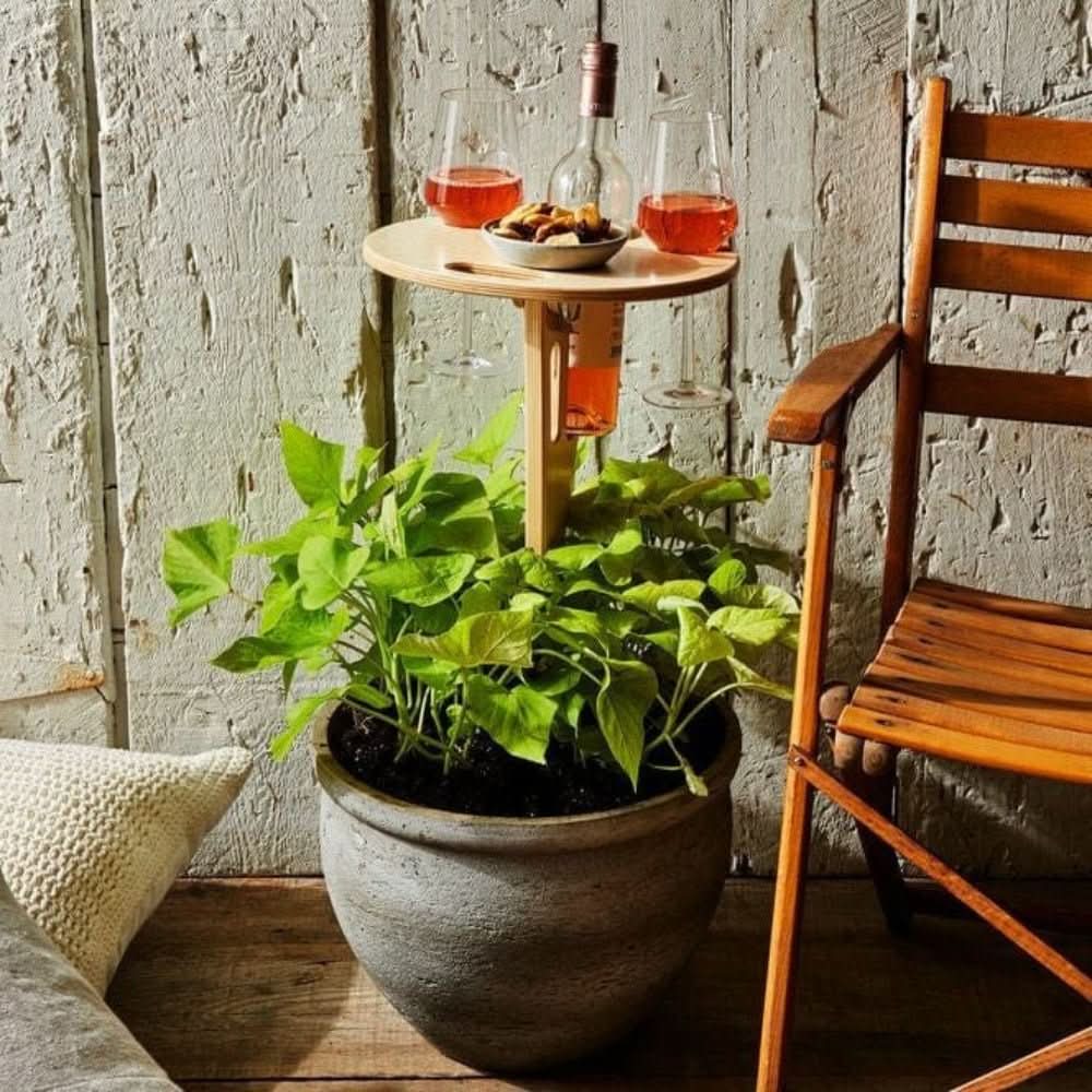PICKY Wine Table - Portable picnic table for wine & snacks outdoors - Image 2