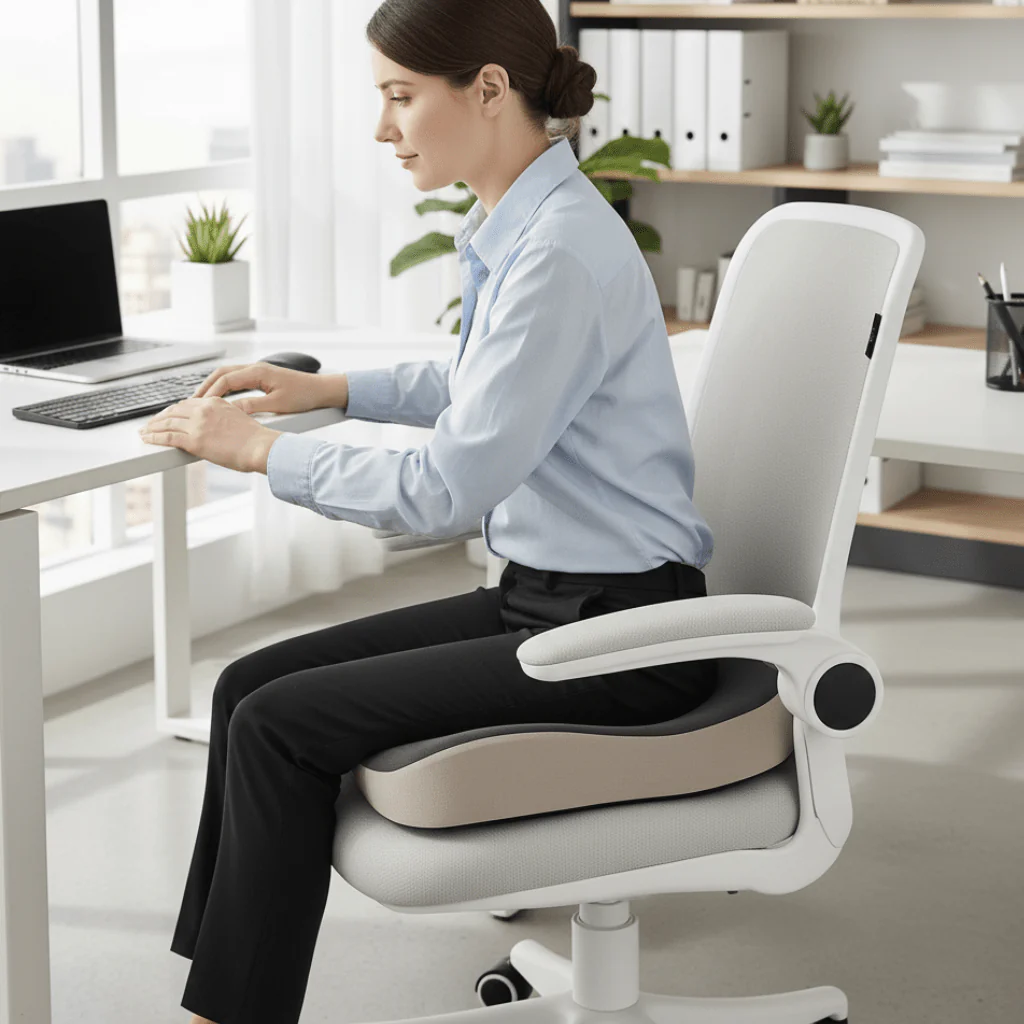 PINEALIGN – Office seat cushion with memory foam lumbar support - Image 2