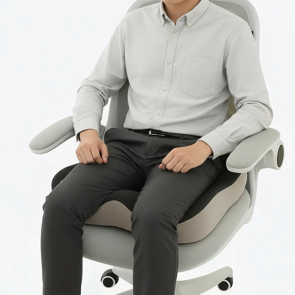 PINEALIGN – Office seat cushion with memory foam lumbar support - Image 3