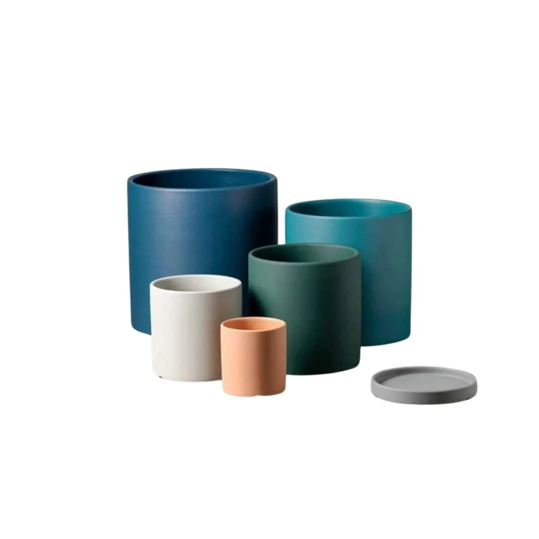 PLANTIVA – Elegant flowerpot made of ceramic with saucer - Image 2