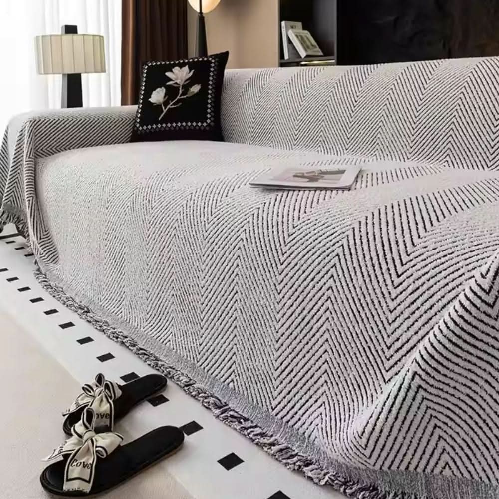 PlushGuard – Herringbone Sofa Cover, Splash-Proof and Non-Slip - Image 7