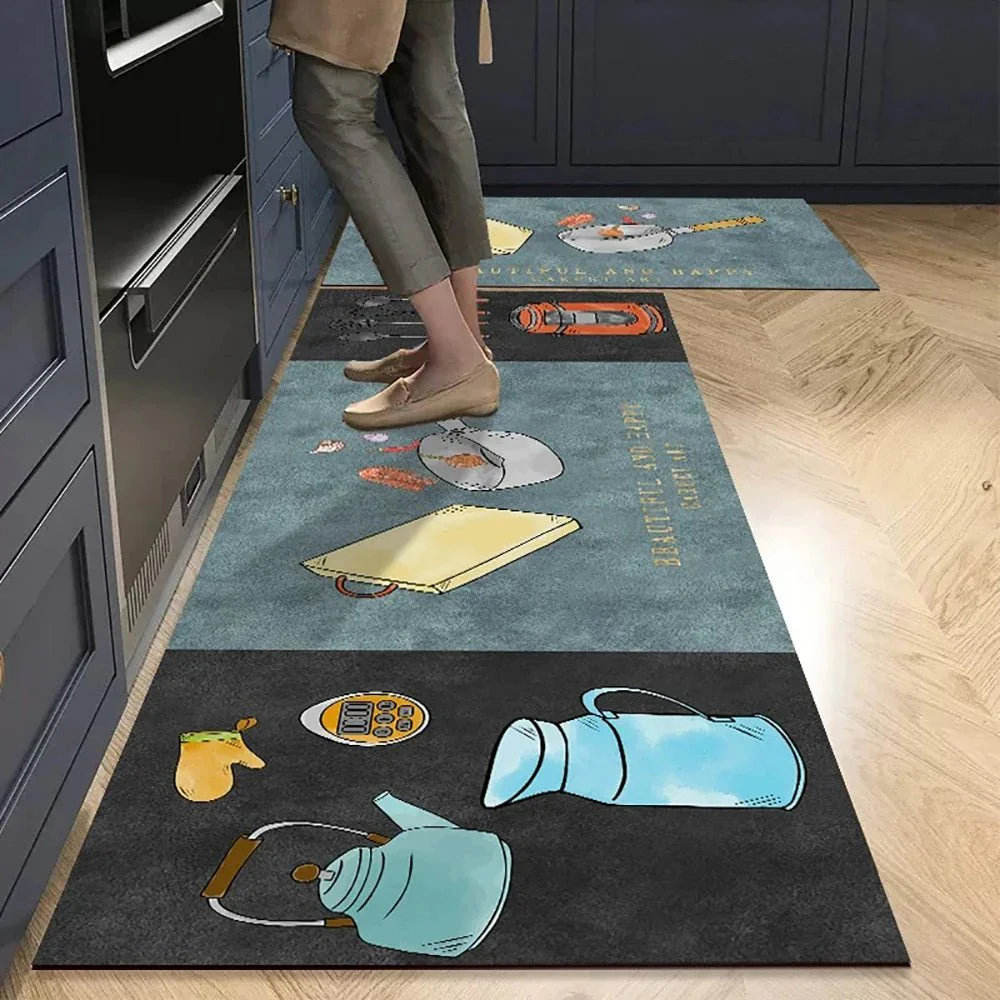 PLUSHLY SERVEMAT – Non-slip kitchen mat made of crystal velvet for elegant living comfort - Image 12