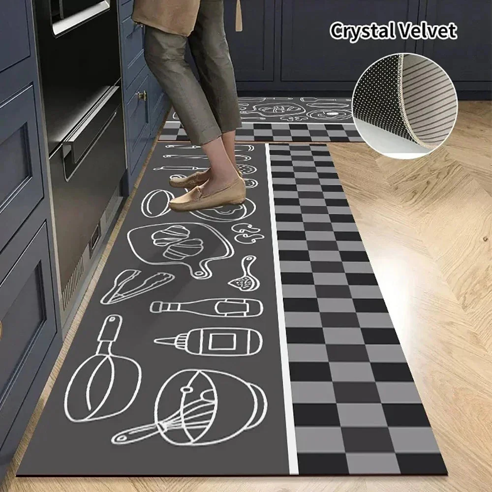 PLUSHLY SERVEMAT – Non-slip kitchen mat made of crystal velvet for elegant living comfort - Image 7