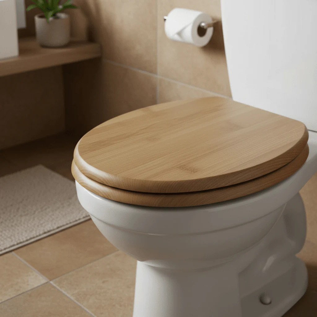 PLYREST – Elegant plywood toilet seat with soft-close function