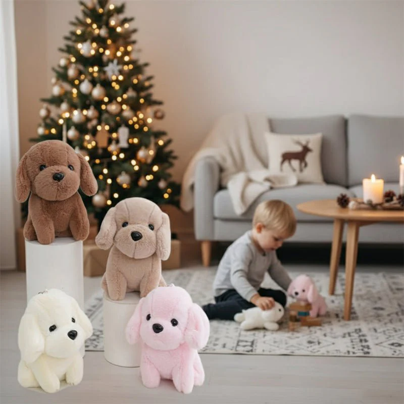 POOCHINI – Sweet 12 cm Mini Dog Plush Toy with Pendant for Bag Decoration and Gift Ideas