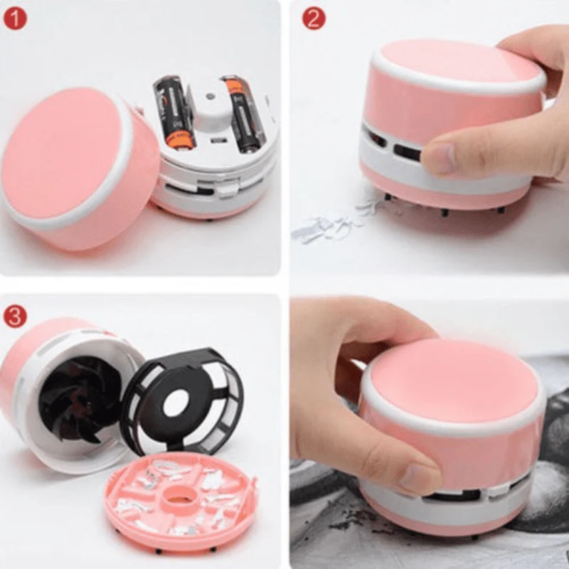 Portable Mini Vacuum - Portable table & car hoover with brush attachment - Image 4