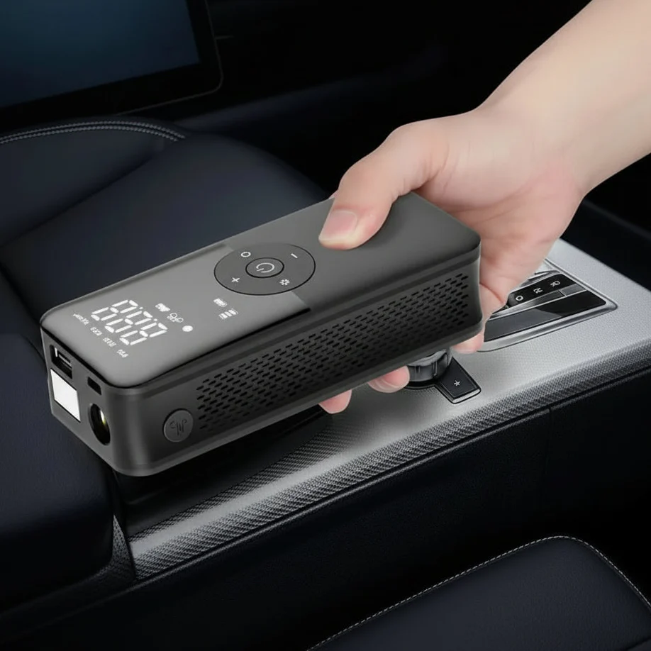 Portable Tire Inflator - Portable rechargeable air pump with 150 PSI for car & bike - Image 5