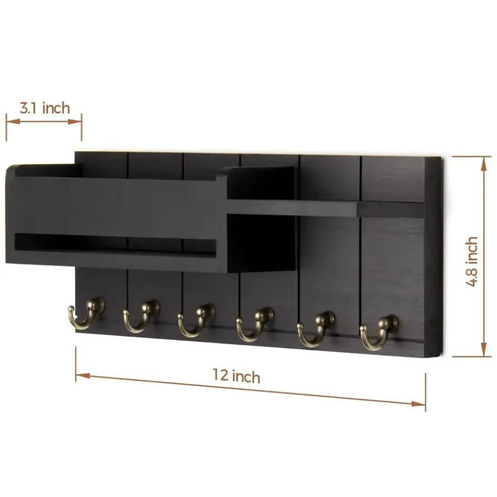 POSTNEST – Stylish Solid Wood Wall Organizer with Hooks and Mail Holder - Image 8