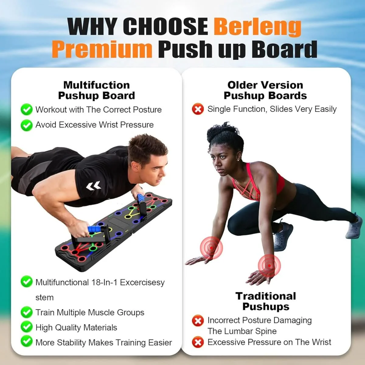 PowerFlex - Multifunctional training board for chest, shoulder & triceps training - Image 3