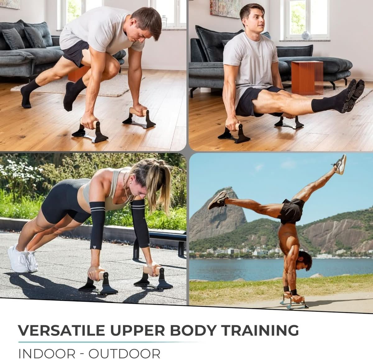 PowerGrip - Ergonomic wooden push-up parallettes with steel core for push-ups - Image 3