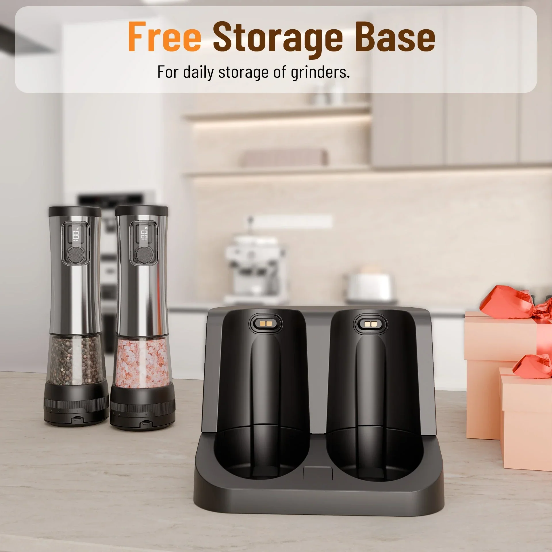 POWERMAHL – Rechargeable Electric Salt and Pepper Grinder Set with Adjustable Grind Settings - Image 6