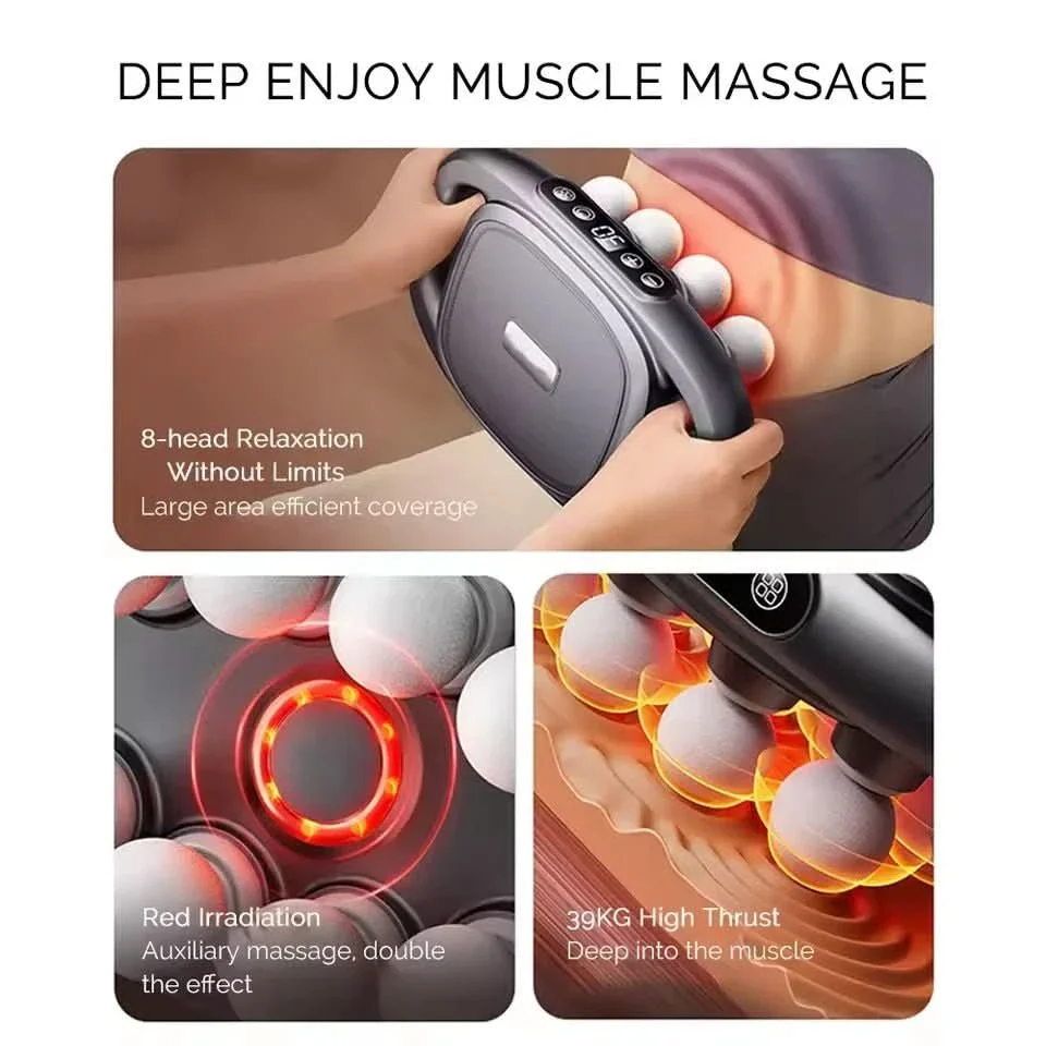 PowerRelief 8 – Fascia Massage Gun with 8 Heads & 30 Intensity Levels - Image 3