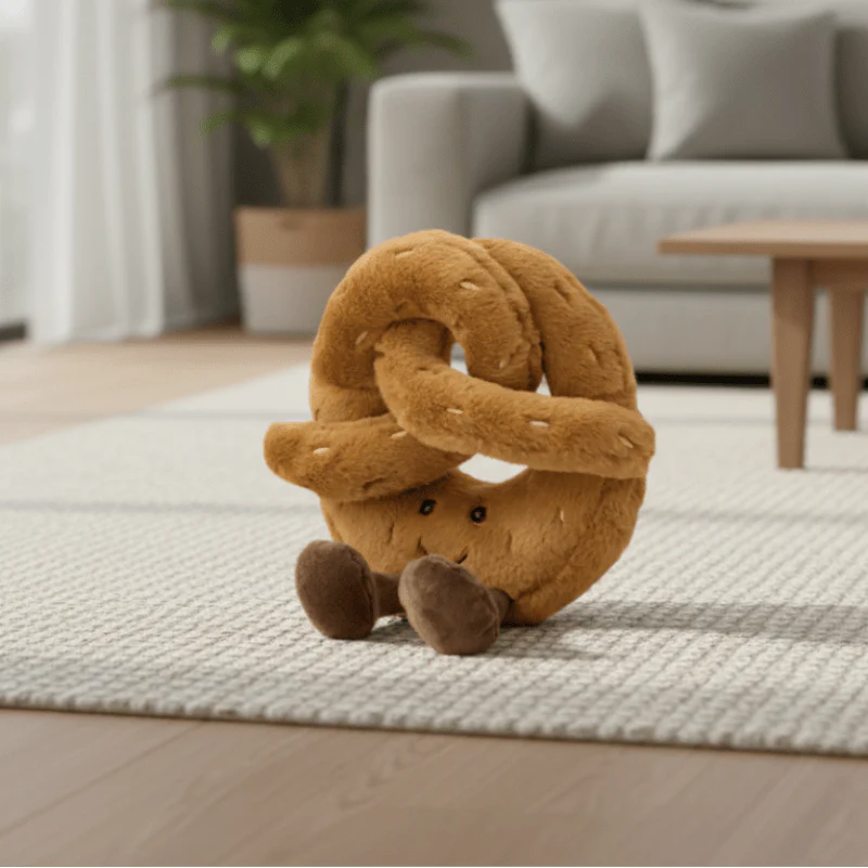 PRETZELBUDDY – Soft Pretzel Croissant Plush Toy for Children & Adults