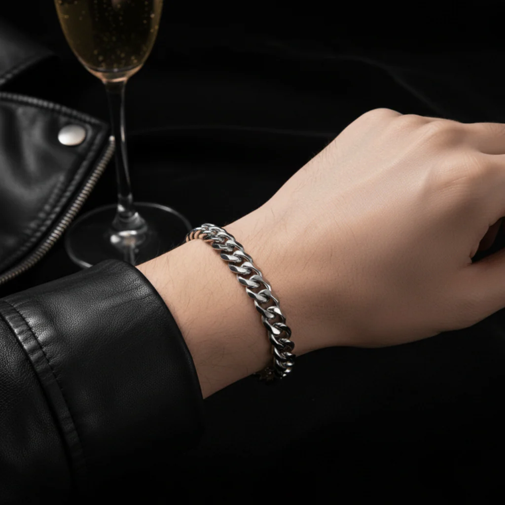 PUNKSHINE – Armored Chain Stainless Steel Bracelet with Adjustable Design - Image 8