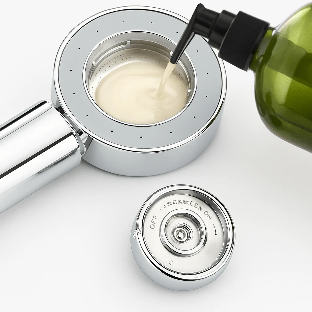 PUREJET – Double-sided High-pressure Shower Head with Integrated Soap Dispenser - Image 2