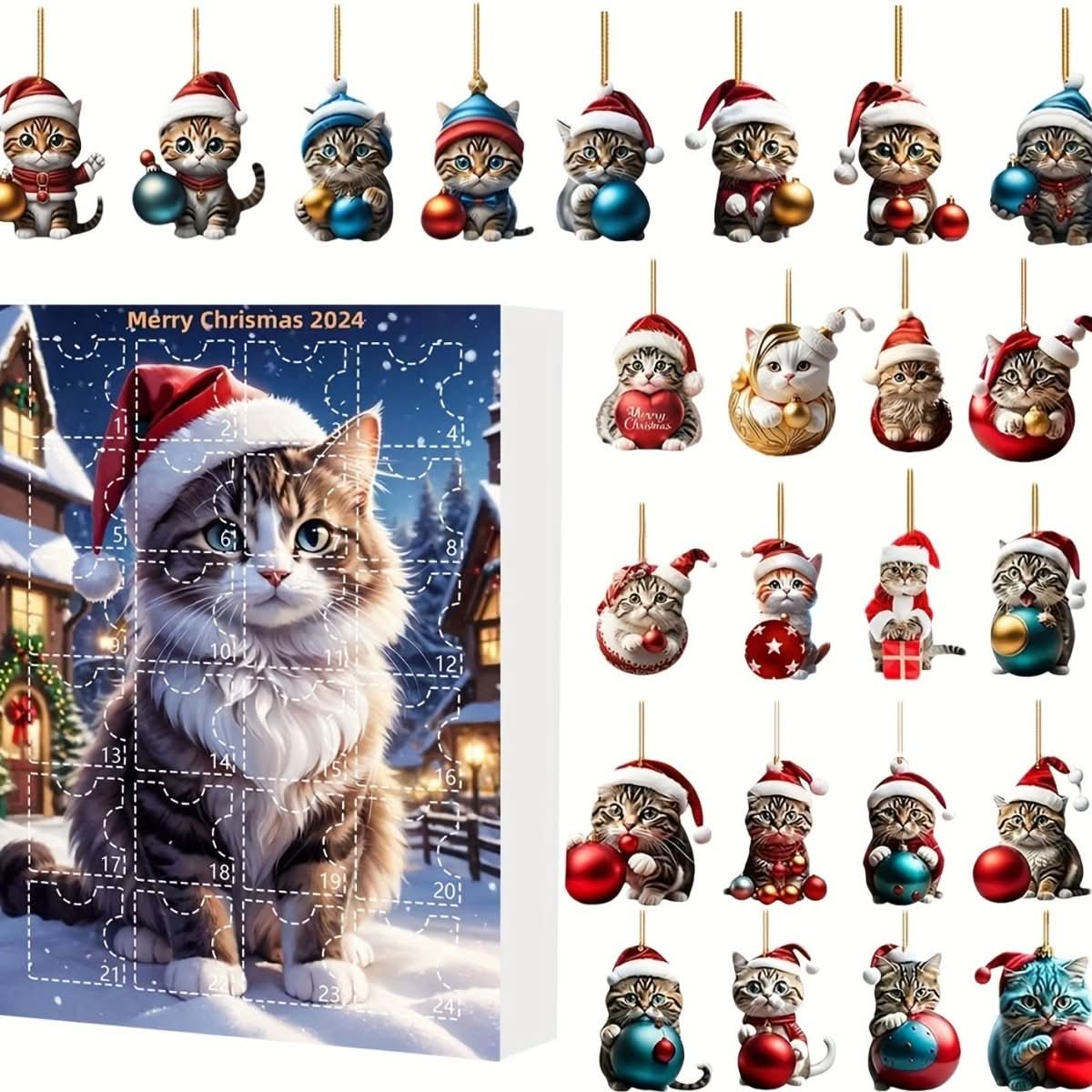 PURRICAL – 24-Day Cat Advent Calendar with Vintage Acrylic Charms - Image 5