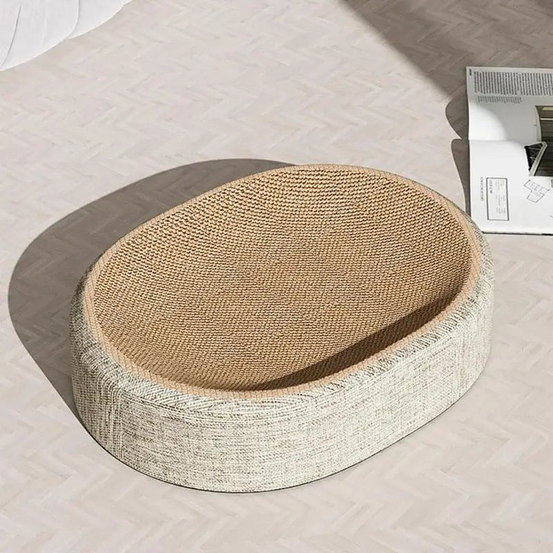 PURRLOOM – Braided Oval Sisal Cat Lounger for Scratching and Comfortable Sleeping - Image 4