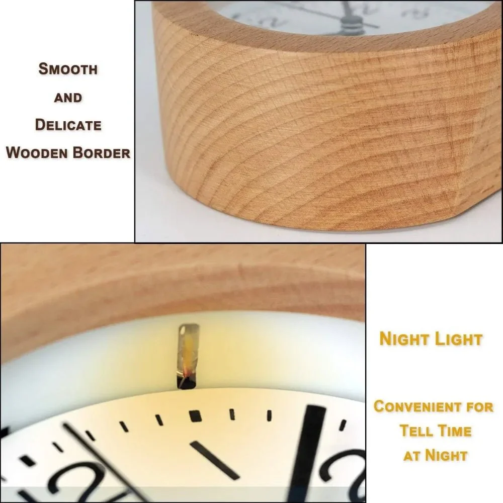 QUIETWOOD – Silent Wooden Alarm Clock for Cozy Bedrooms - Image 4