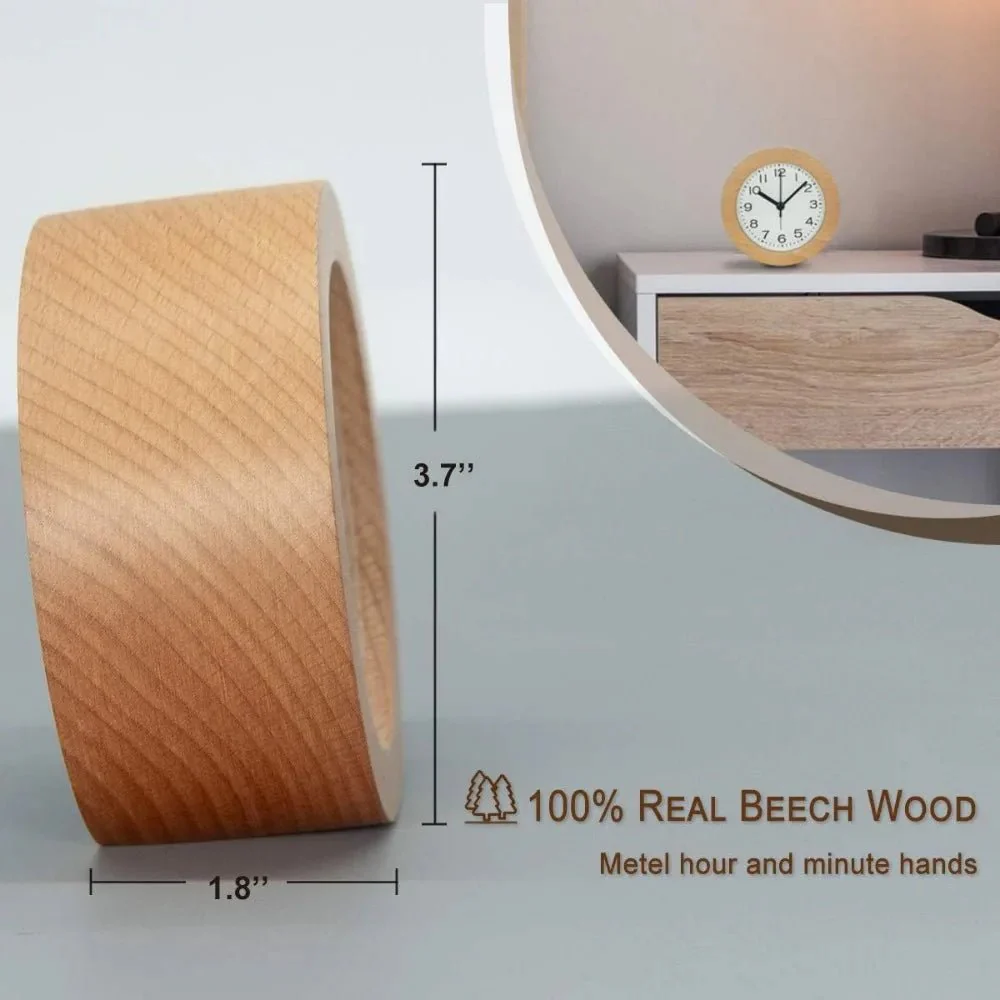 QUIETWOOD – Silent Wooden Alarm Clock for Cozy Bedrooms - Image 5
