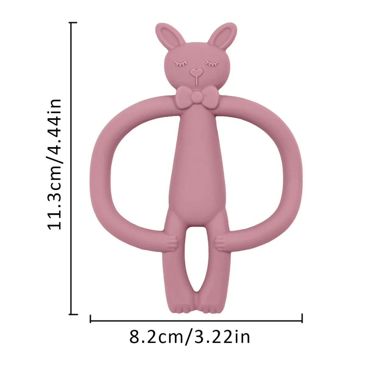 RABBITSOFT – Light silicone teething ring with cartoon rabbit motif for small hands - Image 8