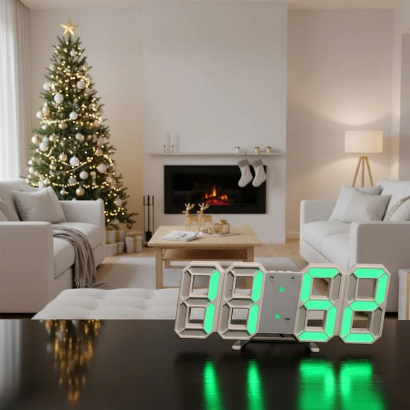 RADIOTIC - 3D Light Digital Clock with Voice Control and Silent Alarm - Image 4