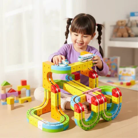 RAILBUILD – 3D Railway Construction Kit for Children with Rechargeable Locomotive - Image 5