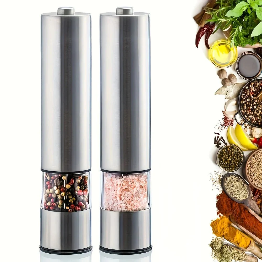 RAPIDWÜRZ – Electric Salt and Pepper Grinder Set with One-Hand Operation and LED Light - Image 2