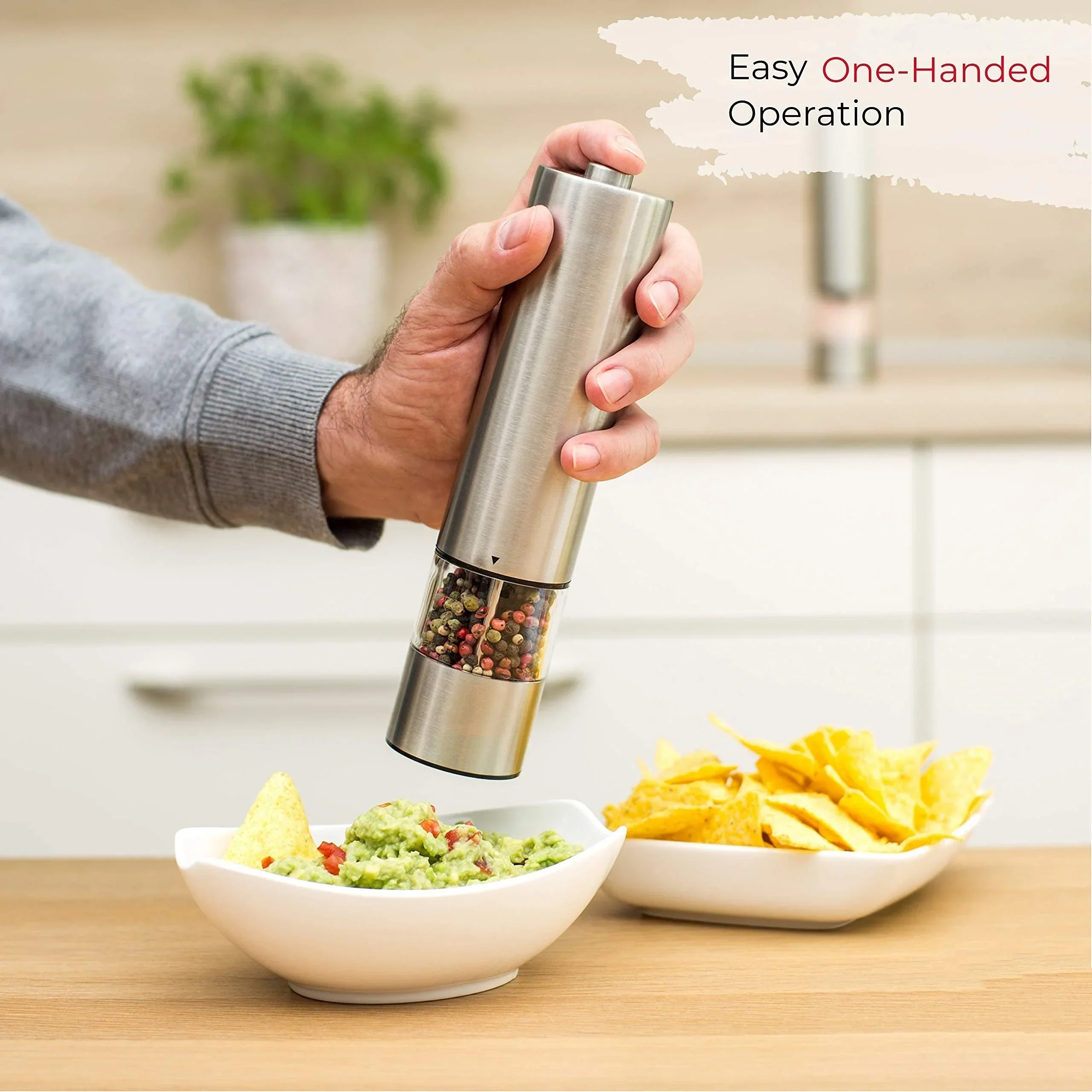 RAPIDWÜRZ – Electric Salt and Pepper Grinder Set with One-Hand Operation and LED Light - Image 5