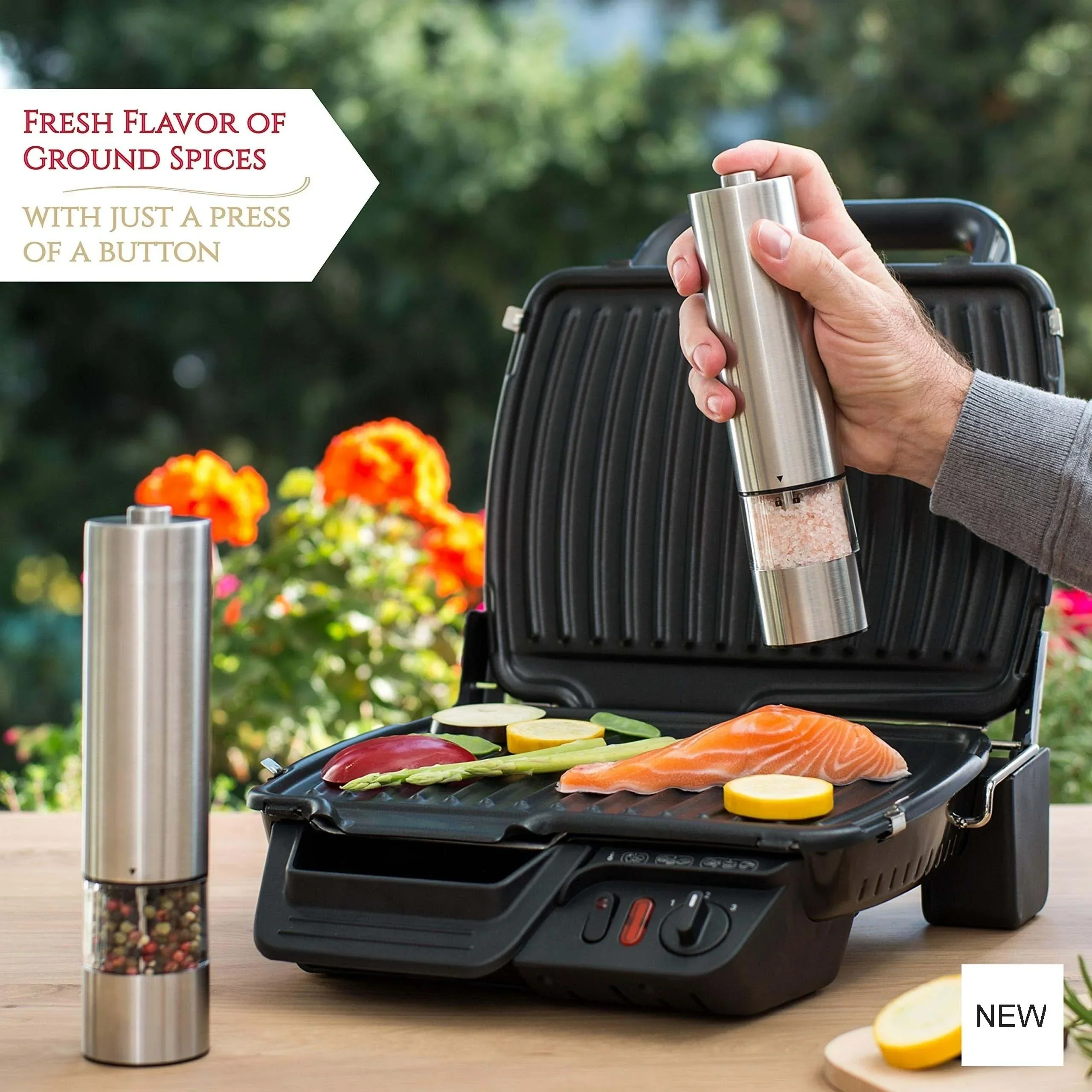 RAPIDWÜRZ – Electric Salt and Pepper Grinder Set with One-Hand Operation and LED Light - Image 6