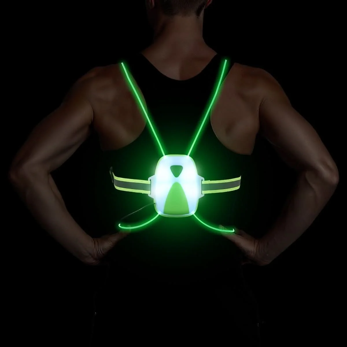 ReflectGlow LED Safety Vest - Adjustable luminous waistcoat for jogging & outdoor activities - Image 6