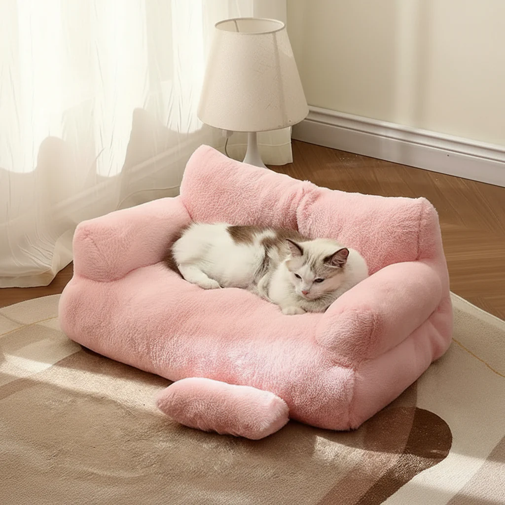 RELAXPAWS LOUNGER – Ergonomic Pet Sofa with Raised Edge & Washable Cover - Image 4