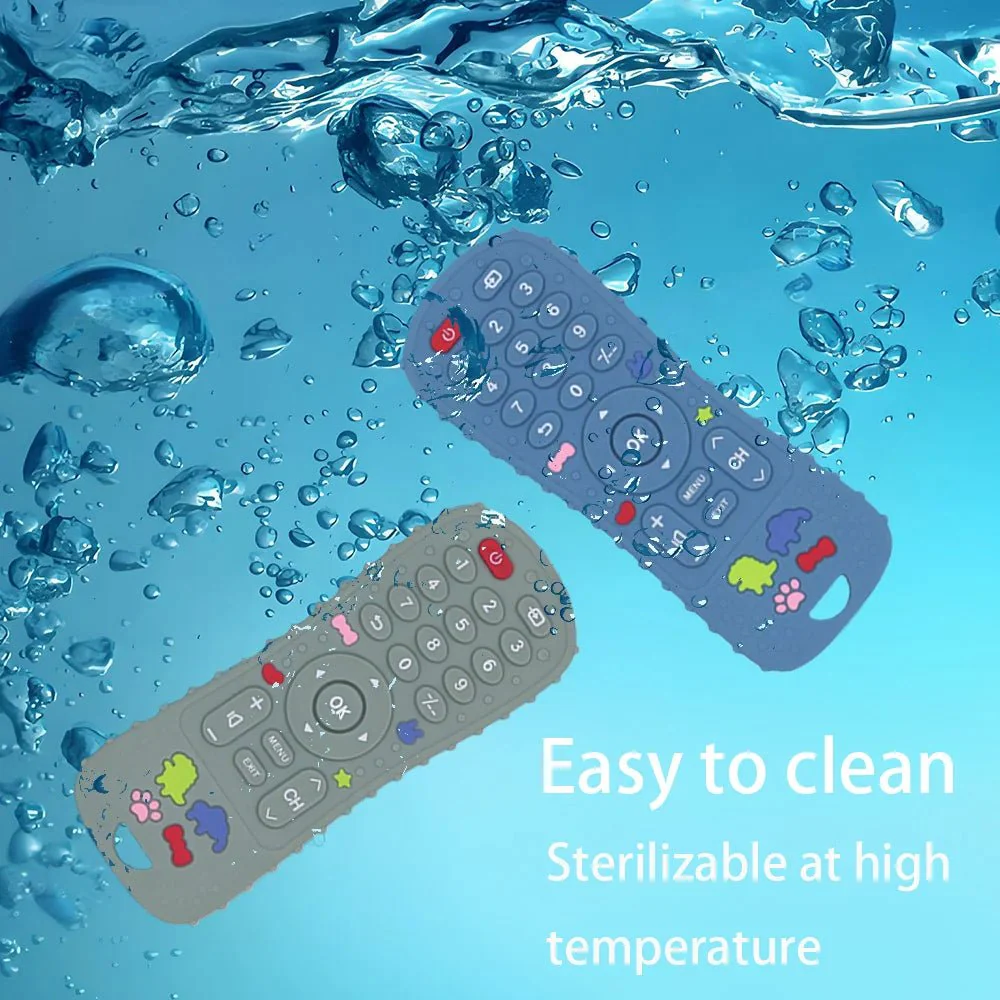 REMOTIBITE – Silicone teething ring in TV remote control shape, BPA-free & soft sensory toy - Image 5