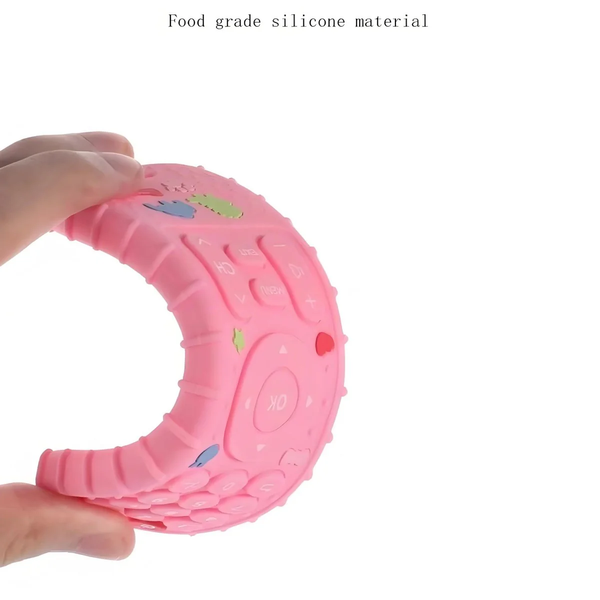 REMOTIBITE – Silicone teething ring in TV remote control shape, BPA-free & soft sensory toy - Image 6