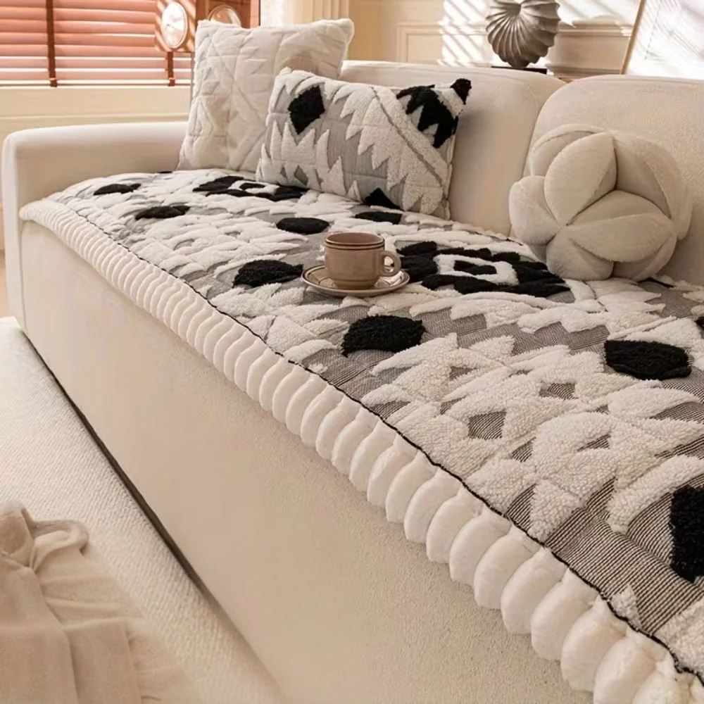 RESTORA – Plush quilted winter sofa cover for warm and secure seating comfort - Image 3