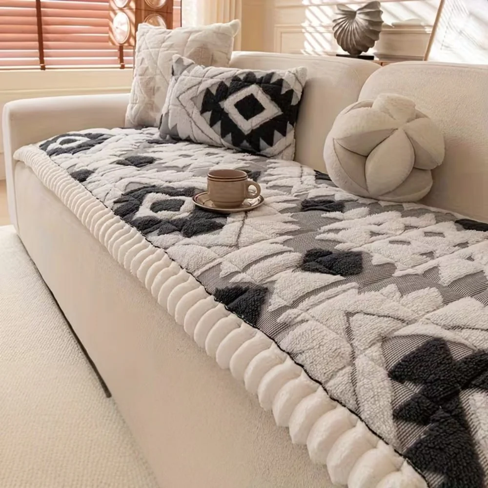 RESTORA – Plush quilted winter sofa cover for warm and secure seating comfort - Image 4