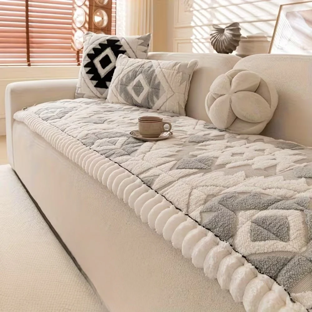 RESTORA – Plush quilted winter sofa cover for warm and secure seating comfort - Image 5