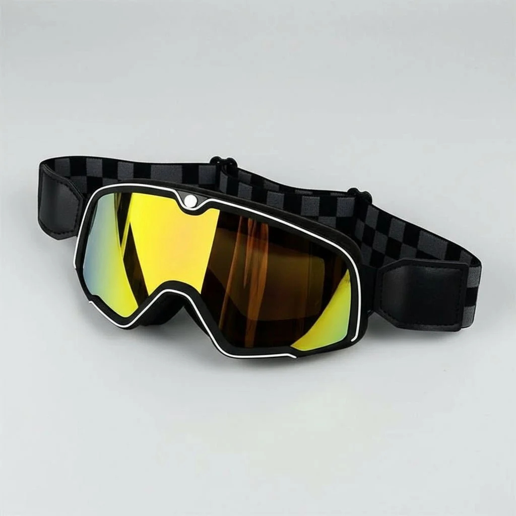 Retro motorbike goggles - men's vintage goggles with UV protection - Image 17