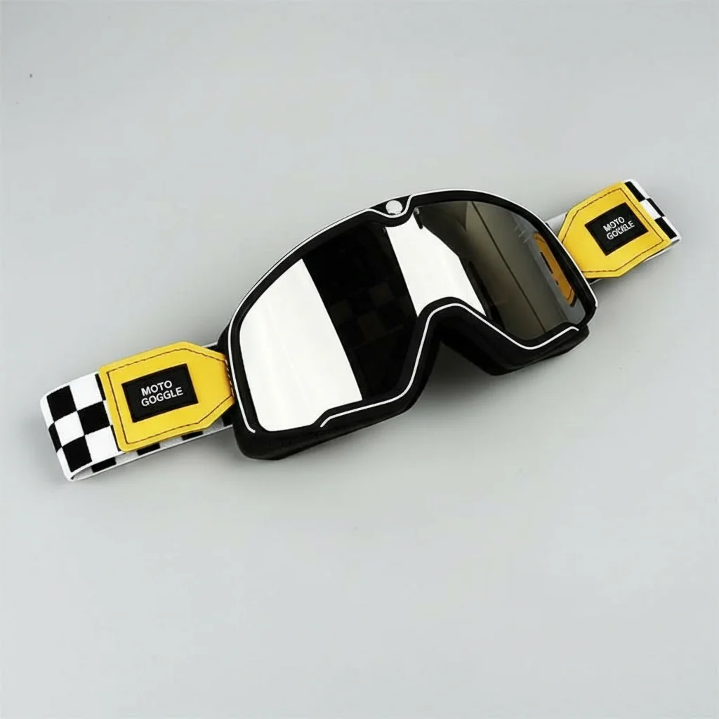 Retro motorbike goggles - men's vintage goggles with UV protection - Image 3